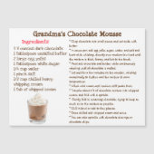Chocolate Mousse Recipe Magnetic Card (正面)