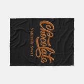Chocolate Naturally Sweet Tee Proud-black Woman  フリースブランケット (正面(横))