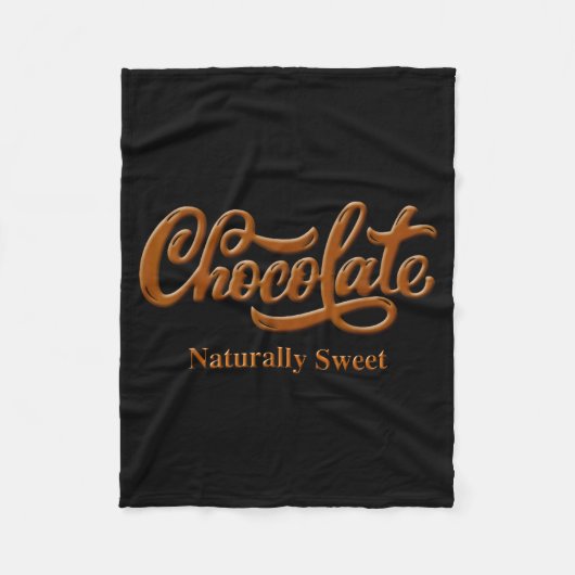 Chocolate Naturally Sweet Tee Proud-black Woman  フリースブランケット (正面)