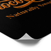 Chocolate Naturally Sweet Tee Proud-black Woman  ポスター (角)