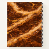 Chocolate Peanut Butter Marble with Gold Veining ノートブック (裏面)