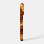 Chocolate Peanut Butter Marble with Gold Veining iPhoneケース (右側面)