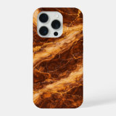 Chocolate Peanut Butter Marble with Gold Veining iPhoneケース (裏面)