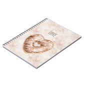 Chocolate Pink Heart Cookie ノートブック (左側)