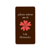 Chocolate & red bookplates ラベル (正面)