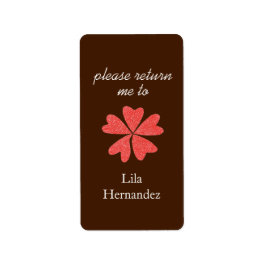 Chocolate & red bookplates ラベル