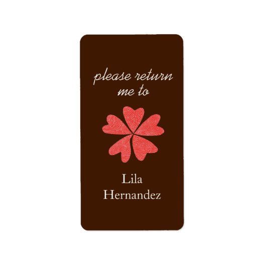 Chocolate & red bookplates ラベル (正面)