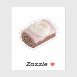  Chocolate Roll Cake with Pink Frosting シール