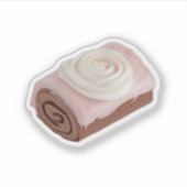  Chocolate Roll Cake with Pink Frosting シール (正面)