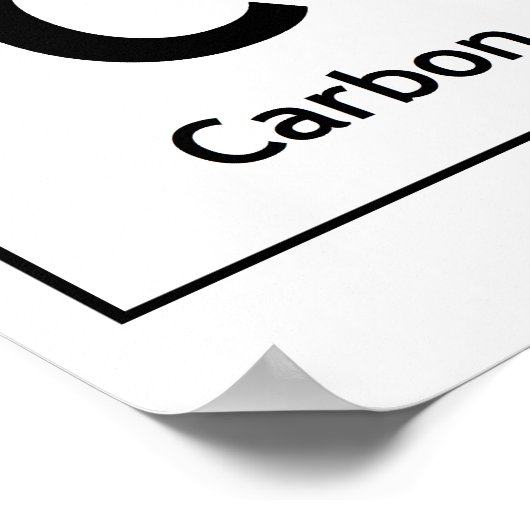 CHoCoLaTe Science Periodic Table Words Elements ポスター (角)