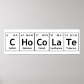 CHoCoLaTe Science Periodic Table Words Elements ポスター (正面)