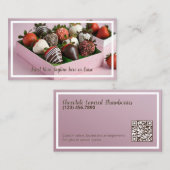 Chocolate Strawberries QR 名刺 (正面/裏面)
