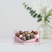 Chocolate Strawberries QR 名刺 (スタンド正面)