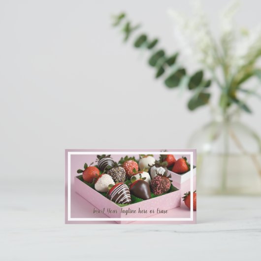 Chocolate Strawberries QR 名刺 (スタンド正面)