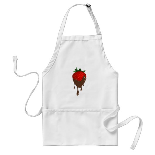 chocolate strawberry adult apron スタンダードエプロン (正面)