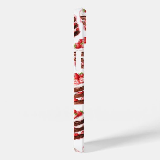 Chocolate Strawberry Cakes Fun Foodie Custom name  Case-Mate iPhoneケース (裏面 / 右)