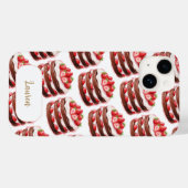 Chocolate Strawberry Cakes Fun Foodie Custom name Case-Mate iPhoneケース (裏面 (横))