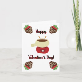 Chocolate Strawberry Fondue Valentine's Day Card カード