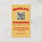 chocolate strawberry with qr code 名刺 (裏面)
