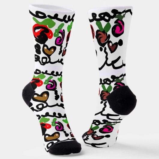 Chocolate Strawberry's valentine  ソックス (傾斜あり)