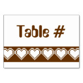 Chocolate Table Cardの8ビットハート テーブルナンバー (裏面)