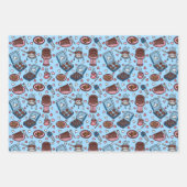 Chocolate theme cute wrapping paper sheets ラッピングペーパーシート (正面)