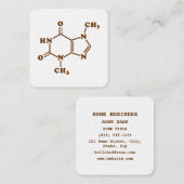 Chocolate Theobromine Molecule Chemical Formula スクエア名刺 (正面/裏面)