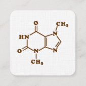 Chocolate Theobromine Molecule Chemical Formula スクエア名刺 (正面)