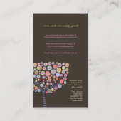 Chocolate Tree Online Storeビジネスプロファイルカード 名刺 (裏面)