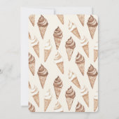 Chocolate Vanilla Ice Cream Cones Birthday 招待状 (裏面)