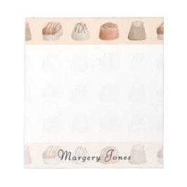 Chocolates Watercolor Custom ノートパッド