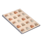 Chocolates Watercolor Pattern Notebook ノートブック (右側)