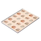 Chocolates Watercolor Pattern Notebook ノートブック (左側)