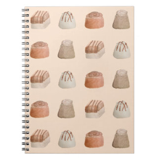 Chocolates Watercolor Pattern Notebook ノートブック