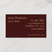 Chocolatierのチョコレートチップスのカスタムな名刺 名刺 (裏面)