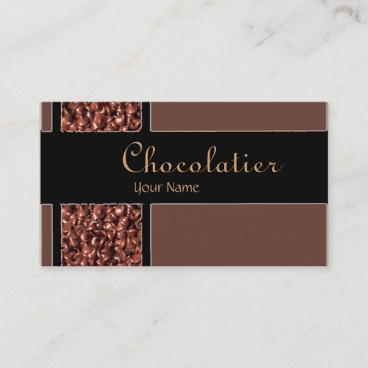 Chocolatierのチョコレートチップスのカスタムな名刺 名刺 (正面)