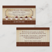 Chocolatierの表示カウンターの名刺 名刺 (正面/裏面)