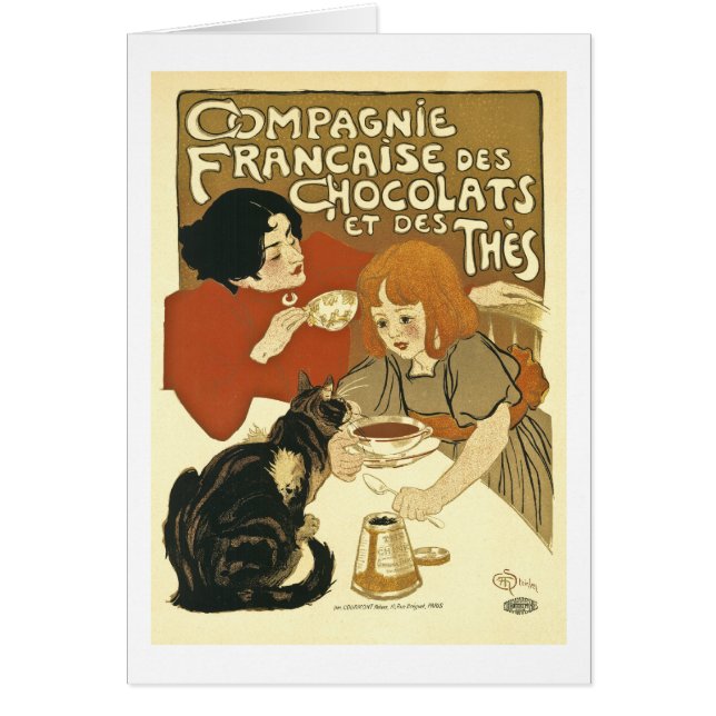 Chocolats -ヴィンテージのフランス人の広告 (正面)