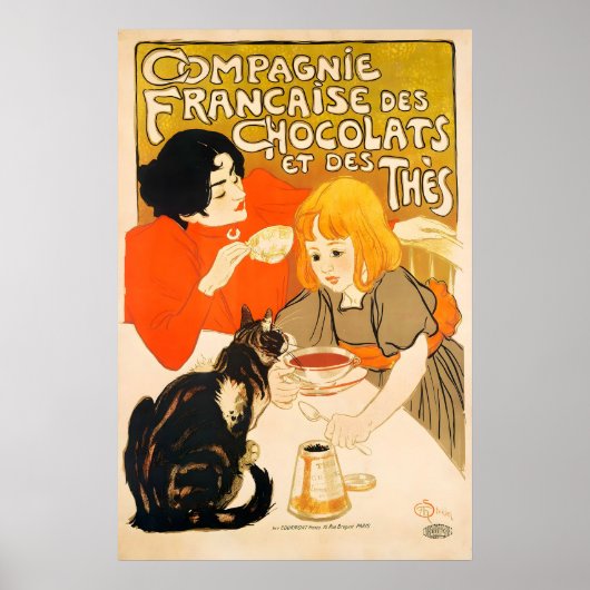 Chocolats et des Thès 1895 ポスター印刷 A5-A1 ポスター (正面)