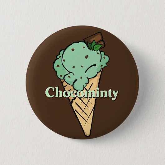 Chocomintyのアイスクリームボタン 缶バッジ (正面)