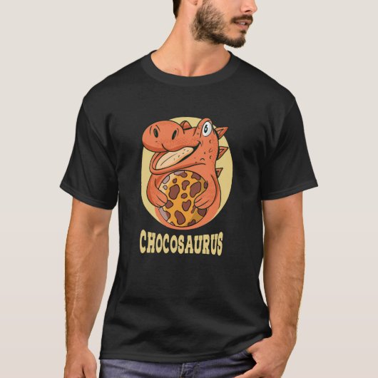 Chocosaurus Choco Lover Dinosaur Chocolate Eater Tシャツ (正面)