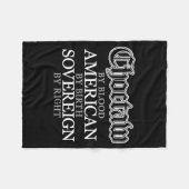 Choctaw Native American Indian  フリースブランケット (正面(横))