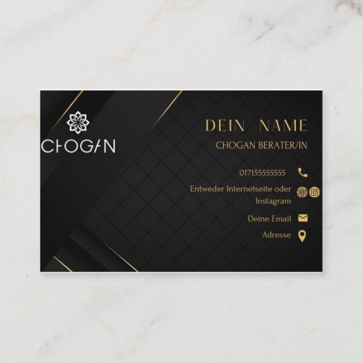 Chogan Visitenkarte Personal Berater/in  名刺 (裏面)