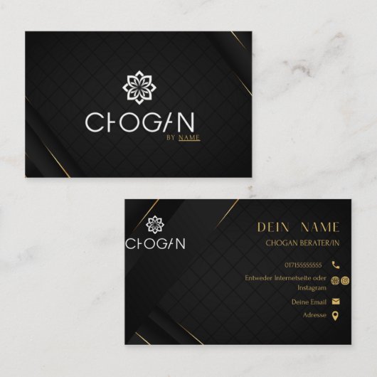 Chogan Visitenkarte Personal Berater/in  名刺 (正面/裏面)