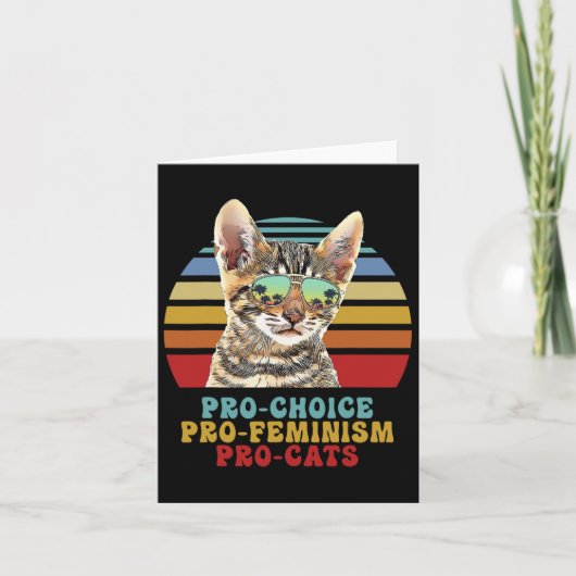 Choice Pro Feminism Pro Cats Women's Rights Femini カード (正面)