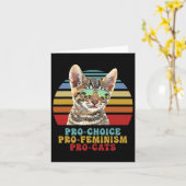 Choice Pro Feminism Pro Cats Women's Rights Femini カード (黄色い花)