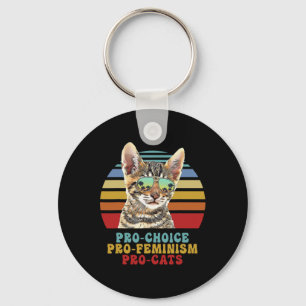 Choice Pro Feminism Pro Cats Women's Rights Femini キーホルダー