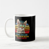 Choice Pro Feminism Pro Cats Women's Rights Femini コーヒーマグカップ (左)