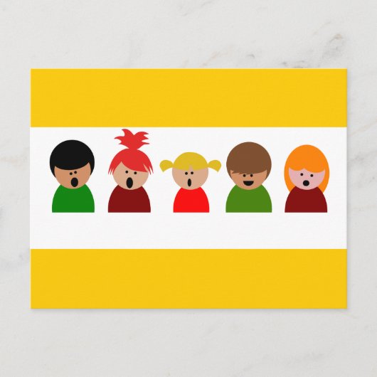 choir-310673聖歌隊の子供たちが音楽を歌うhappy c ポストカード (正面)