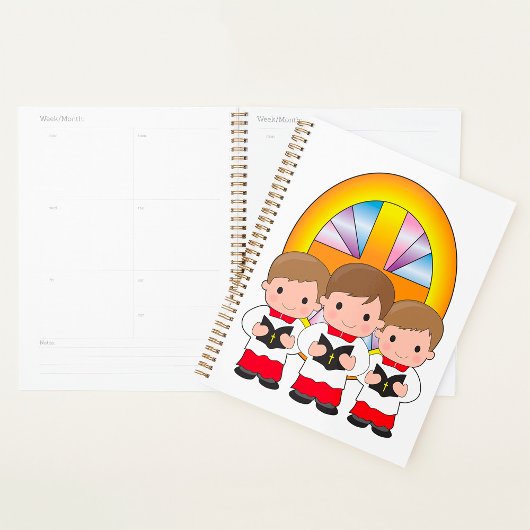 Choir Boys Singing in Church Christian Worship プランナー手帳